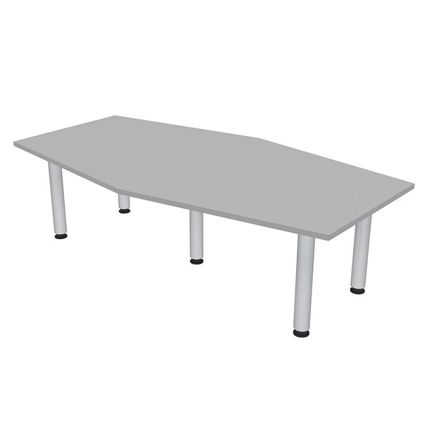45.25 in W, 84 in L, 29 in H, Engineered Wood Top, Grey